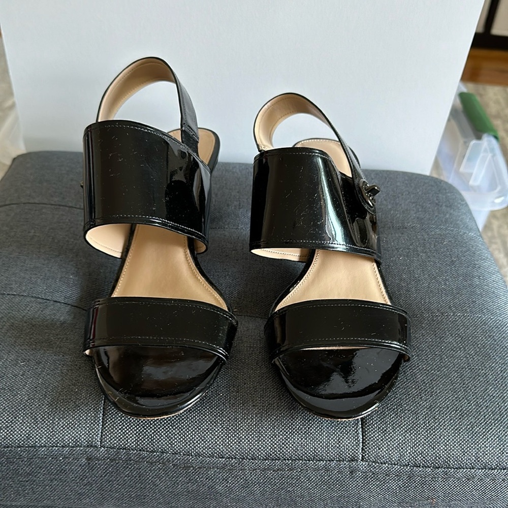 COACH PATTEN LEATHER BLACK SIZE 9.5 HEEL 2 3/4"